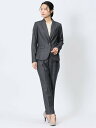 【SALE/20%OFF】m.f.editorial ストレッチウォッシャブル 1ボタンジャケット+テーパードパンツ チェックグレー 【25SS】 レディース ...