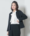 【SALE/50%OFF】BEAMS HEART WOMEN ノーカラー ドビー ジャケット ビームス アウトレット ジャケット・アウター テーラードジャケット・ブレザー ベージュ ネイビー【送料無料】