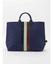 Aquascutum MEN AQ Stripe Canvas Tote Bag アクアスキュータム バッグ その他のバッグ ホワイト ネイビー【送料無料】