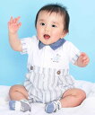 【SALE/50%OFF】SLAP SLIP BABY 【お揃い】マルチストライプ切り替え襟付き半袖ロンパースベビー(70~80cm) ベベ オンライン ストア マタニティウェア・ベビー用品 ロンパース・カバーオール ブルー イエロー