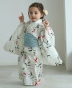 【SALE/30%OFF】Nico@ntique ニコアンティーク 子供浴衣3点セット 女の子 オフホワイトに柘榴 ウタタネ 着物・浴衣・和装小物 浴衣 ホワイト【送料無料】