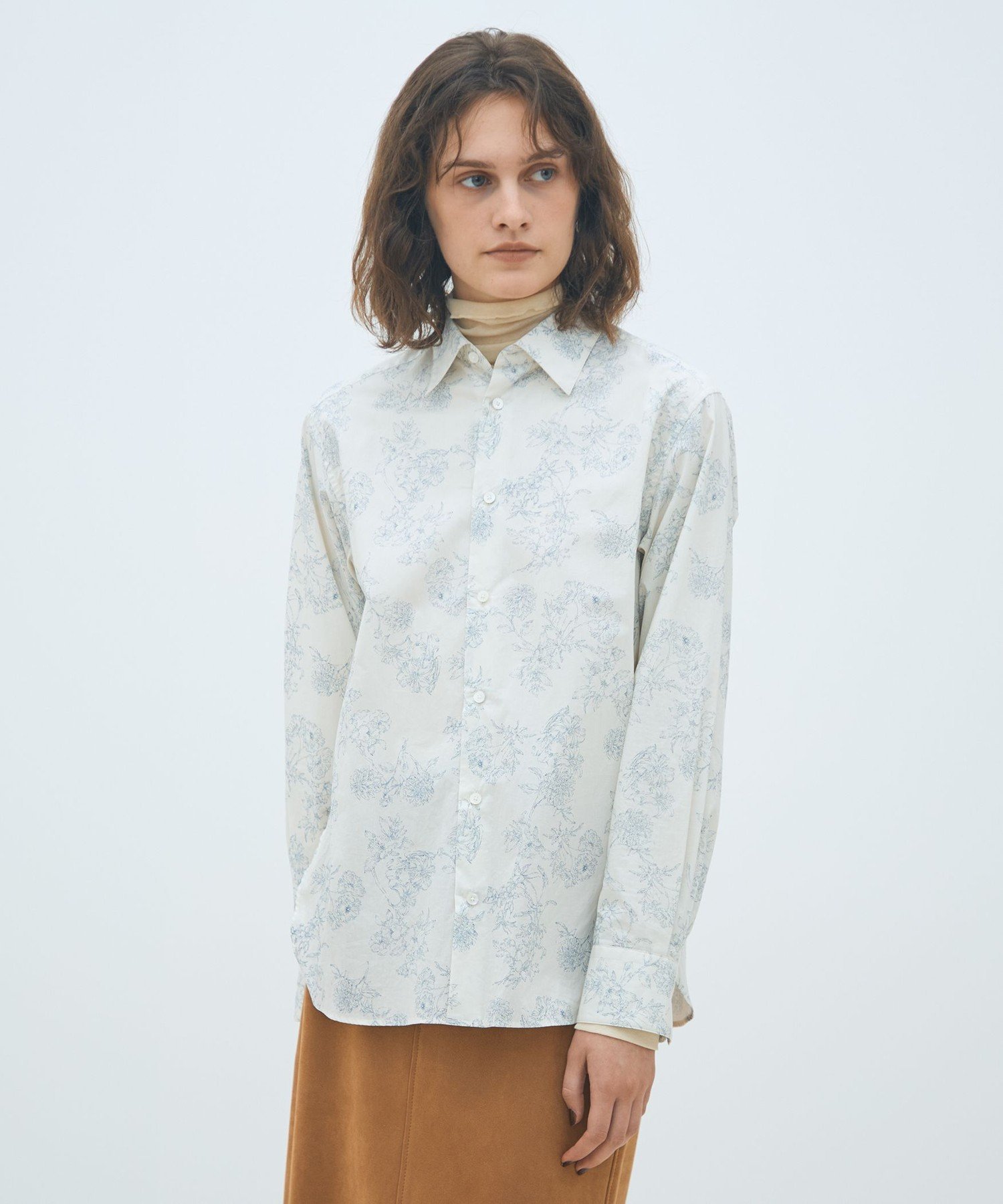 【SALE／40%OFF】MACPHEE ブルームプリント レギュラーカラーシャツ トゥモローランド トップス シャツ・ブラウス ホワイト【送料無料】