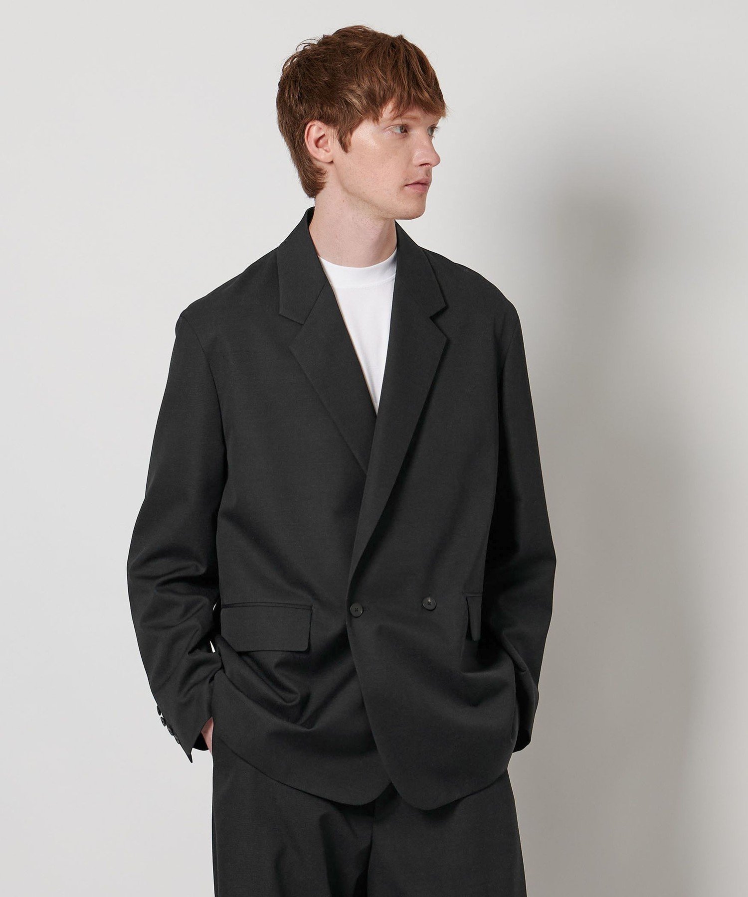 【別注】＜BEAUTY&YOUTH * LOEFF＞ウールギャバジン ボックスジャケット MENS ユナイテッドアローズ ジャケット・アウター テーラードジャケット・ブレザー グレー