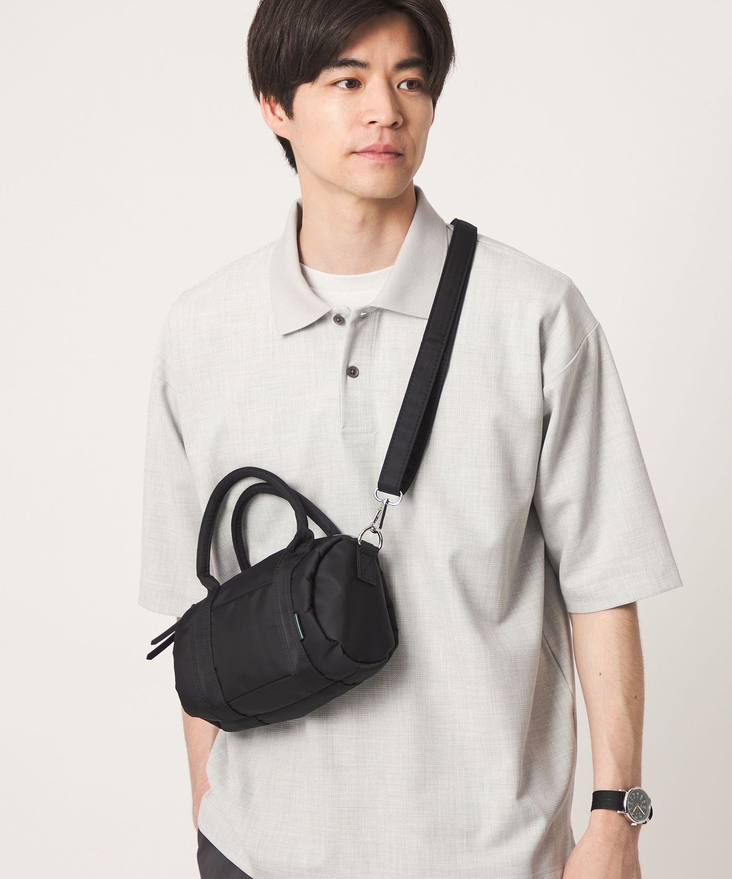 UNITED ARROWS green label relaxing EVERY 2WAY ミニ ボストン ショルダーバッグ -撥水- ユナイテッドアローズ グリーンレーベルリラクシング バッグ ショルダーバッグ ブラック グリーン【送料無料】