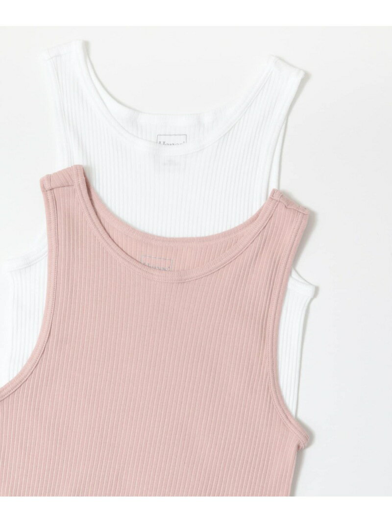 【SALE／35%OFF】URBAN RESEARCH 『別注』『Oggi 5月号掲載』Hanes*UR OGANIC COTTONTANK 2P アーバンリサーチ カットソー タンクトップ ホワイト