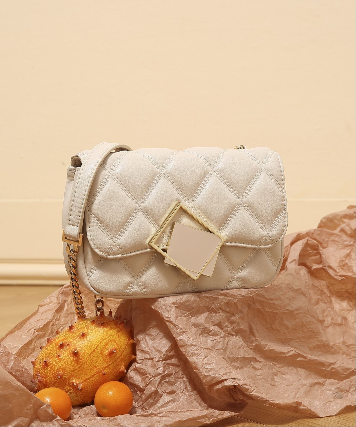 MEXICAN MEXICAN ミニチェーンショルダーバッグ セゾン・ド・パピヨン バッグ ショルダーバッグ ホワイト グリーン ブラック【送料無料】のサムネイル