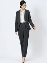 【SALE/20%OFF】m.f.editorial ストレッチウォッシャブル カラーレスジャケット+テーパードパンツ メランジグレー 【25SS】 レディース...