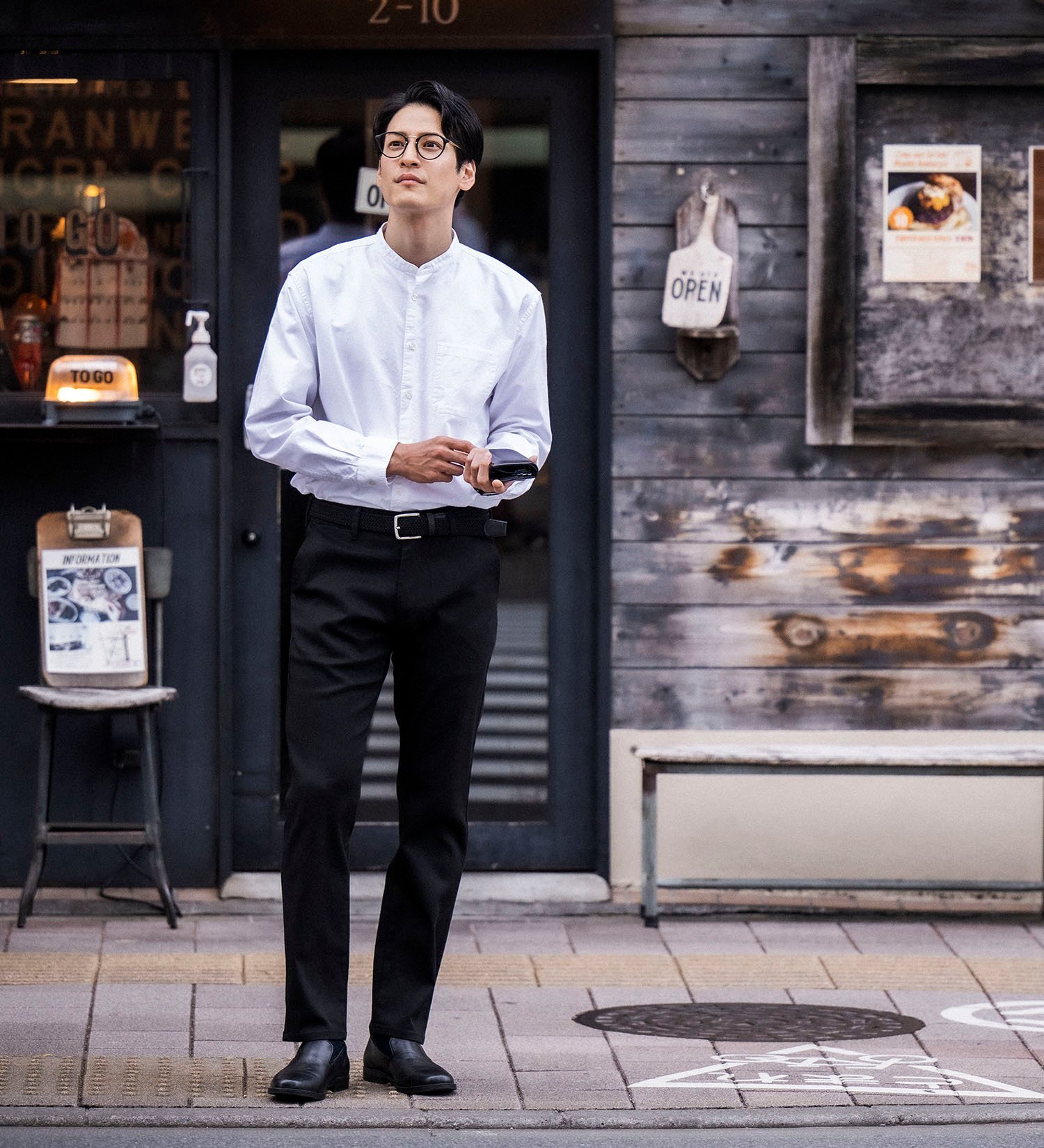 EDWIN ハタラクロ メンズ チノパンツ スラックス ストレッチ ビジネス エドウインオンラインモール パンツ スラックス・ドレスパンツ ブラック