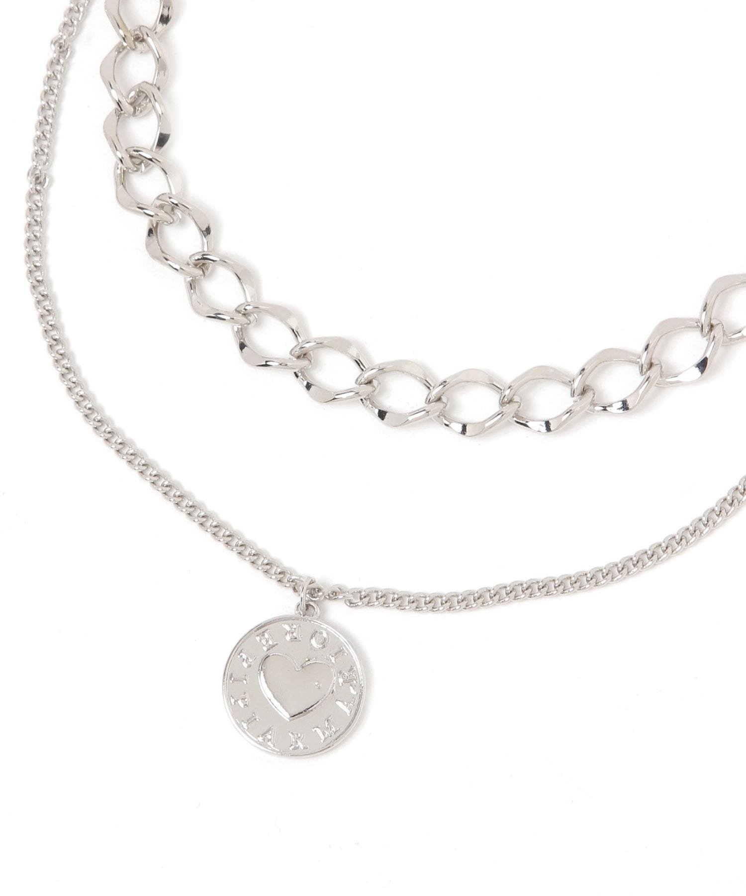 repipi armario 2連コインネックレス レピピアルマリオ アクセサリー・腕時計 ネックレス シルバー