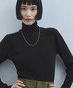 ADAM ET ROPE' FEMME 【WEB限定】・【サステナブル】エコベロRIBタートル アダムエロペ トップス ニット パープル レッド ブラック グレ...