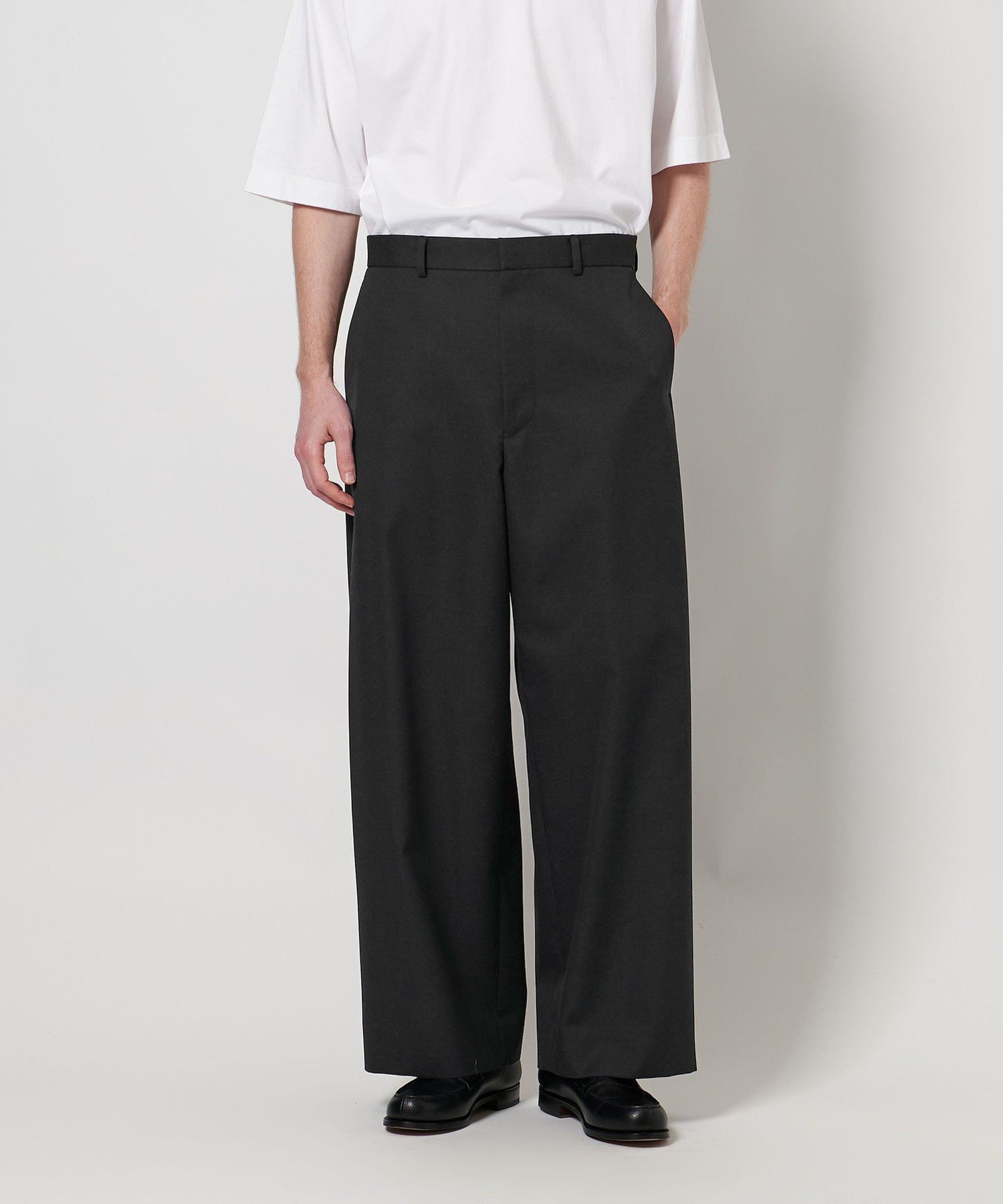 【別注】＜BEAUTY&YOUTH * LOEFF＞ウールギャバジン ワイドパンツ MENS ユナイテッドアローズ パンツ その他のパンツ グレー