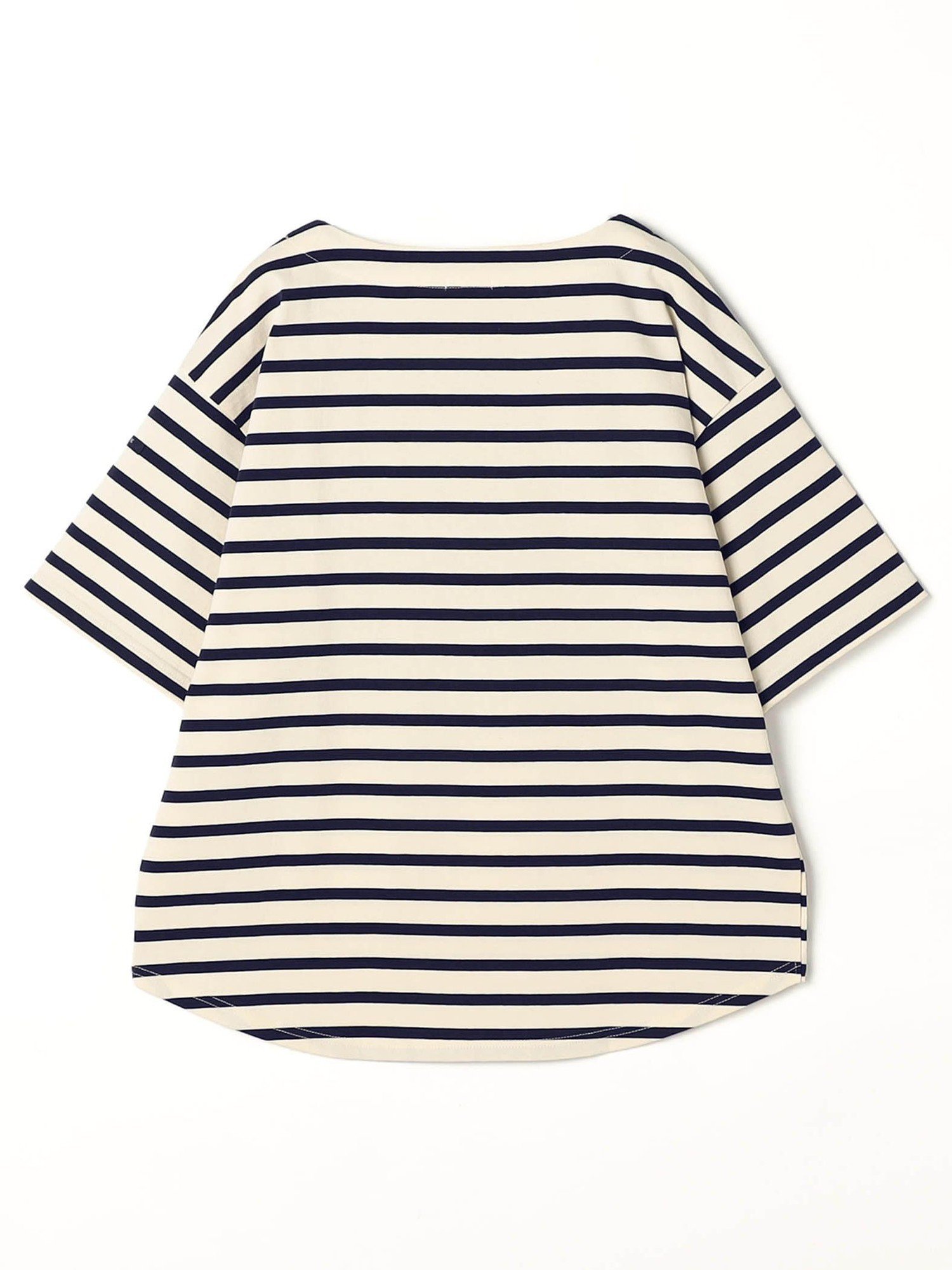 【SALE／20%OFF】Grand PARK NICOLE 日本製デラヴェ天竺 半袖Tシャツ ボーダー/ベーシックカラー ニコル トップス カットソー・Tシャツ ホワイト ネイビー【送料無料】