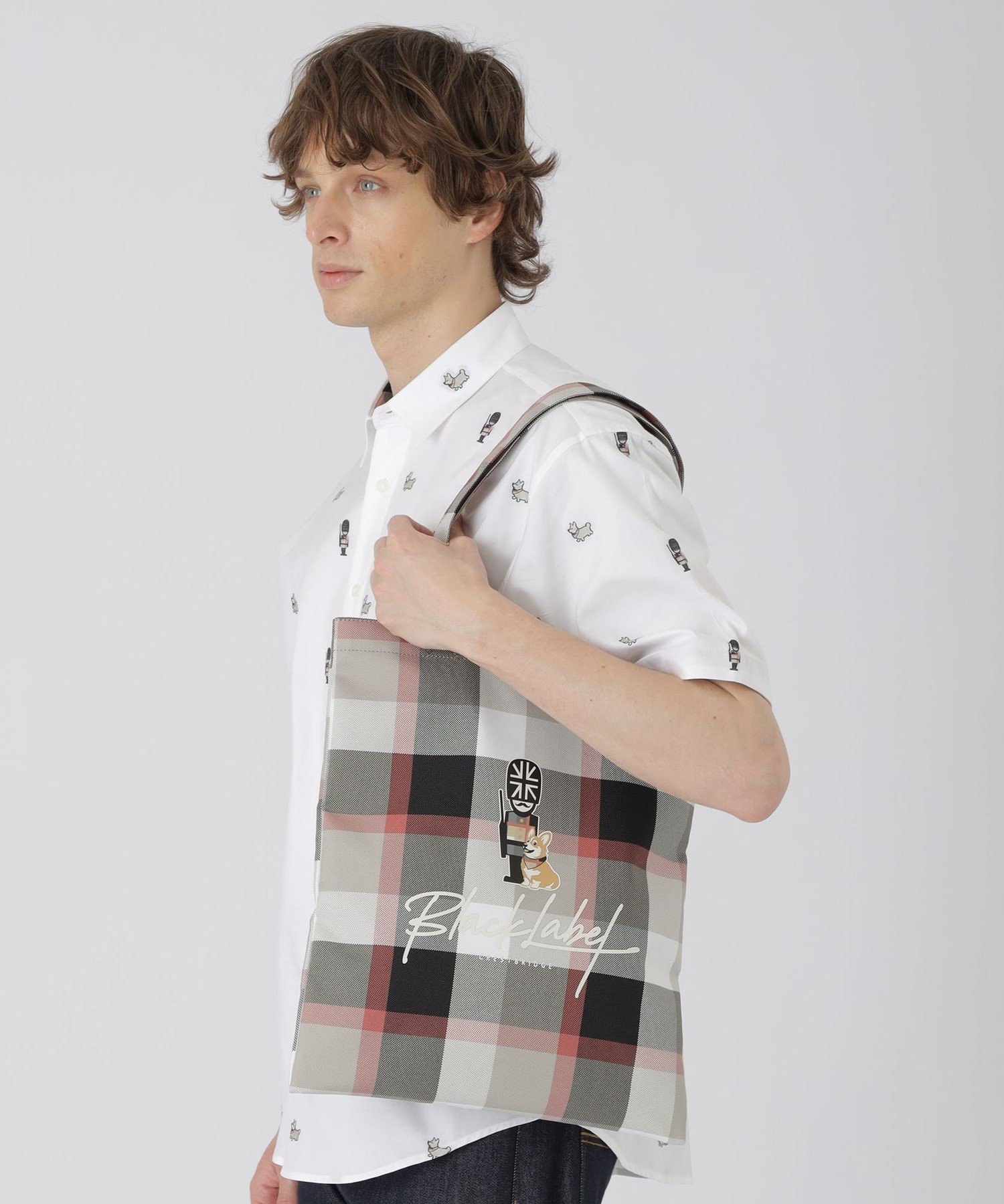 BLACK LABEL CRESTBRIDGE クレストブリッジチェックブリティッシュグラフィックトート ブルーレーベル / ブラックレーベル・クレストブリッジ バッグ その他のバッグ ベージュ【送料無料】