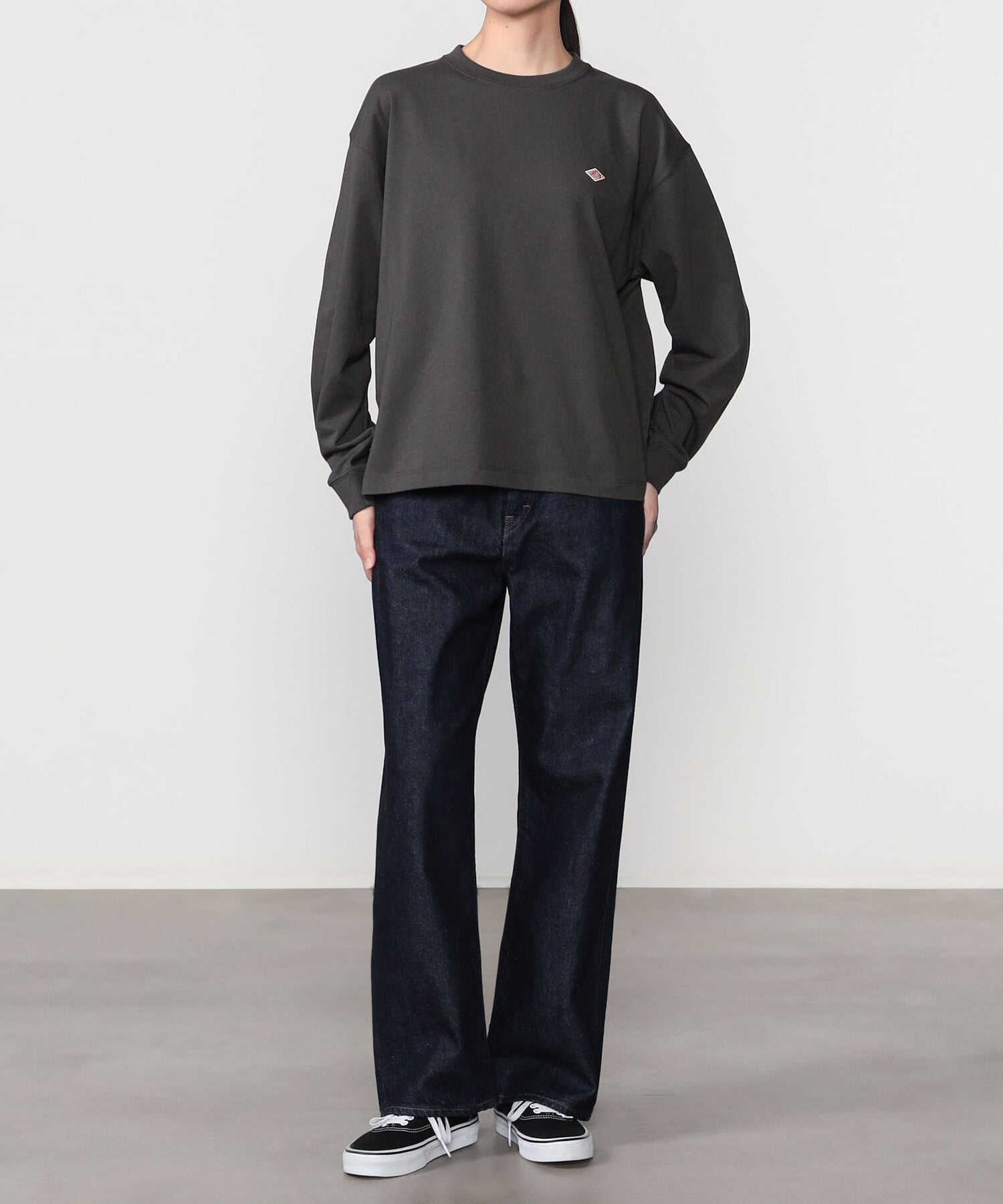 Bshop DANTON ｜ クルーネック 長袖Tシャツ SOLID WOMEN ビショップ トップス カットソー・Tシャツ ブラウン