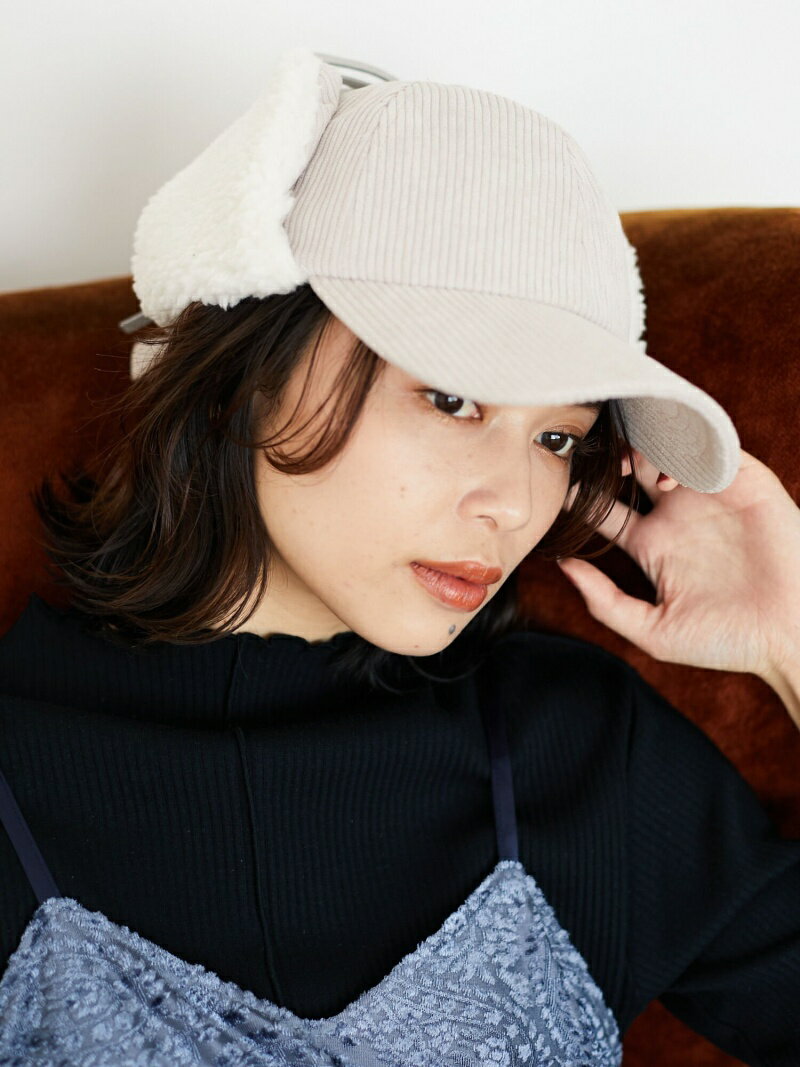 【SALE／50%OFF】Green Parks フライトボアキャップ グリーンパークス 帽子 ハット ホワイト ブラック ブラウンのサムネイル