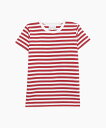 agnes b. FEMME J008 TS ボーダーTシャツ アニエスベー トップス カットソー Tシャツ ホワイト【送料無料】