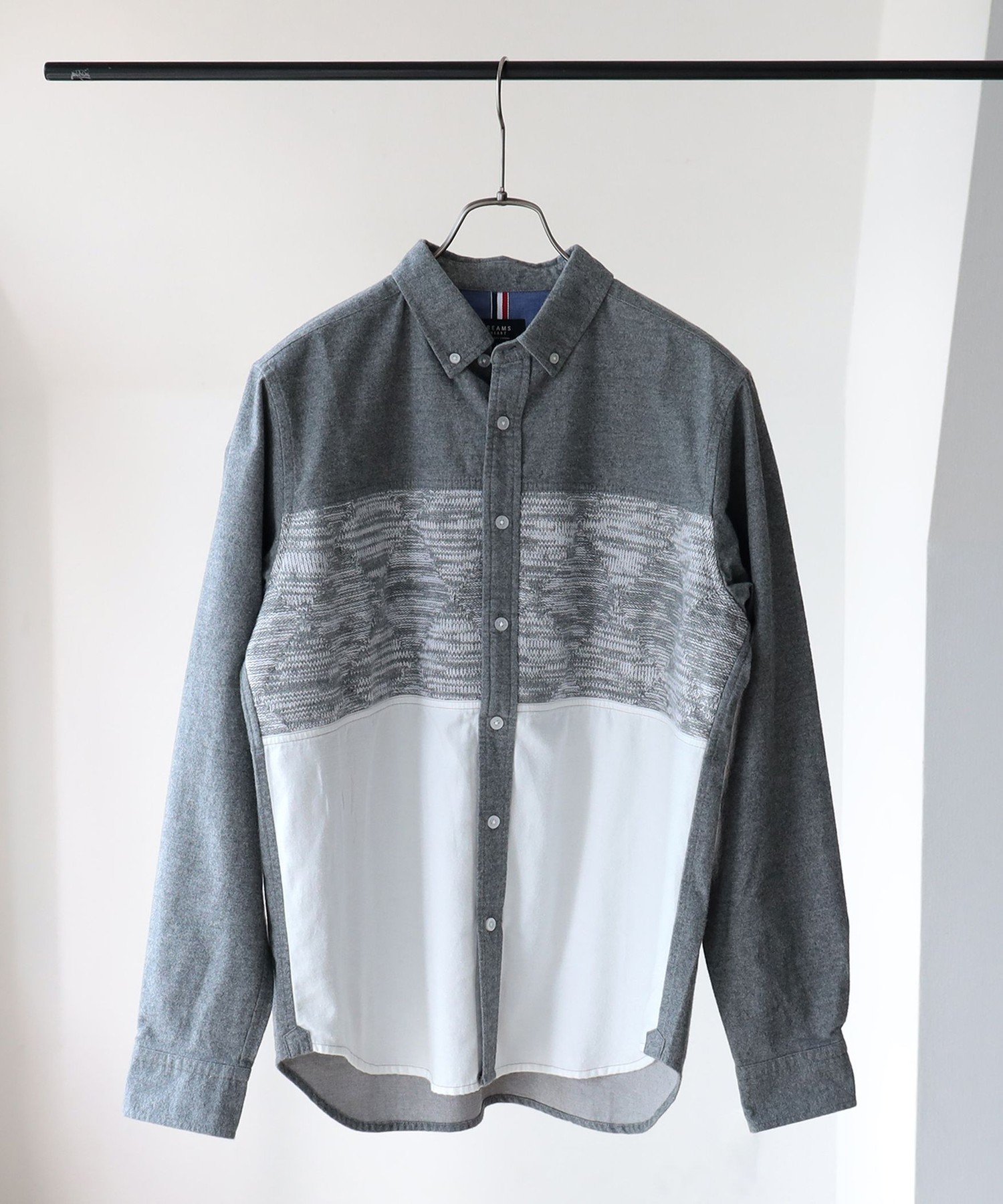 ビームス 【SALE／70%OFF】BEAMS HEART BEAMS HEART / ニット切替 シャツ ビームス アウトレット トップス シャツ・ブラウス ベージュ ネイビー