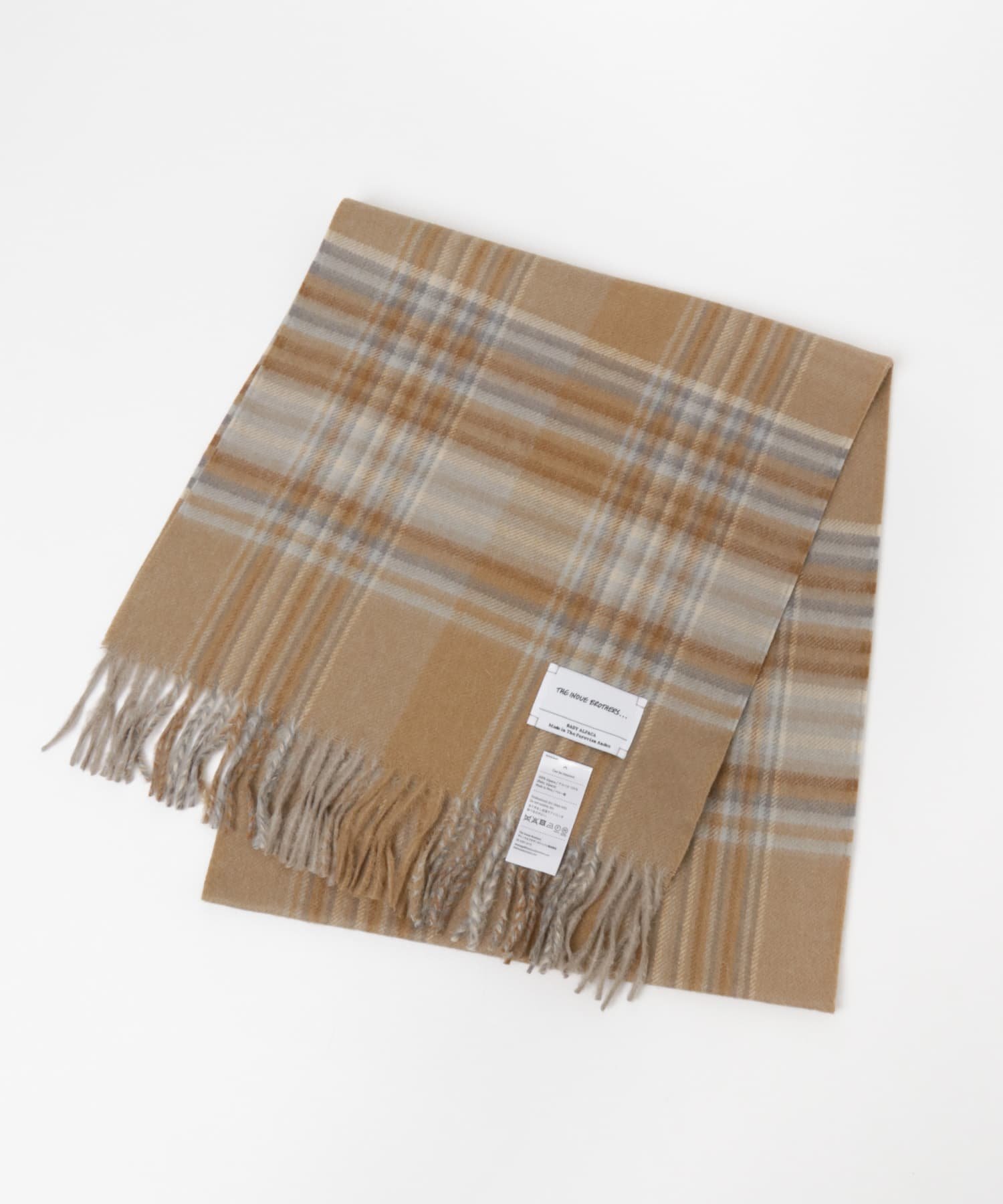 アーバンリサーチ URBAN RESEARCH BUYERS SELECT THE INOUE BROTHERS Brushed Scarf Check ユーアールビーエス ファッション雑貨 マフラー・ストール・ネックウォーマー グレー【送料無料】