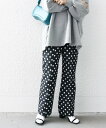 【SALE/65%OFF】SHIPS any SHIPS any: ドット ジャカード ストレート ポケット パンツ シップス パンツ その他のパンツ ブラック ホワイト【送料無料】