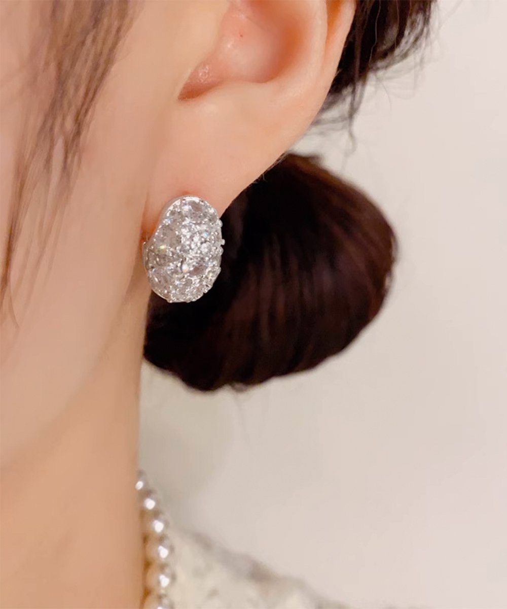 【SALE／30%OFF】miniministore ビジューピアス韓国風 透かしピアス両耳用 ミニミニストア アクセサリー・腕時計 ピアス シルバー