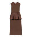 BEAMS HEART WOMEN 異素材ペプラムニットトップス&スカート セットアップ(2点セット) ビームス ハート ワンピース・ドレス その他のワンピース...
