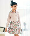 Tartine et Chocolat 【日本製】【お揃い】リバティビエラ(DaisyMorisia)*花ボタン長袖Tシャツ(100~140cm) ベベ オンラ...