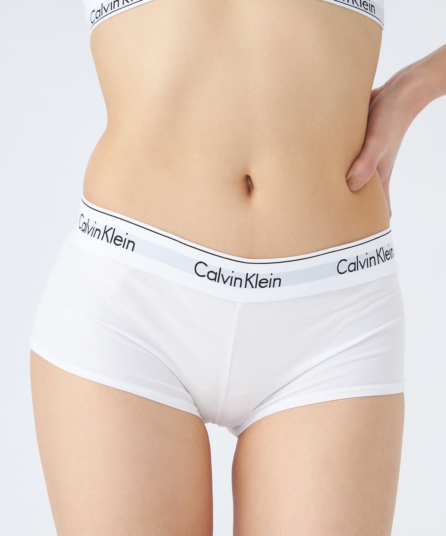 Calvin Klein Underwear (W)【公式ショップ】 カルバンクライン MODERN COTTON　ボーイショーツ Calvin Klein Underwear F3788 カルバン・クライン インナー・ルームウェア ショーツ ホワイト ブラック グレー