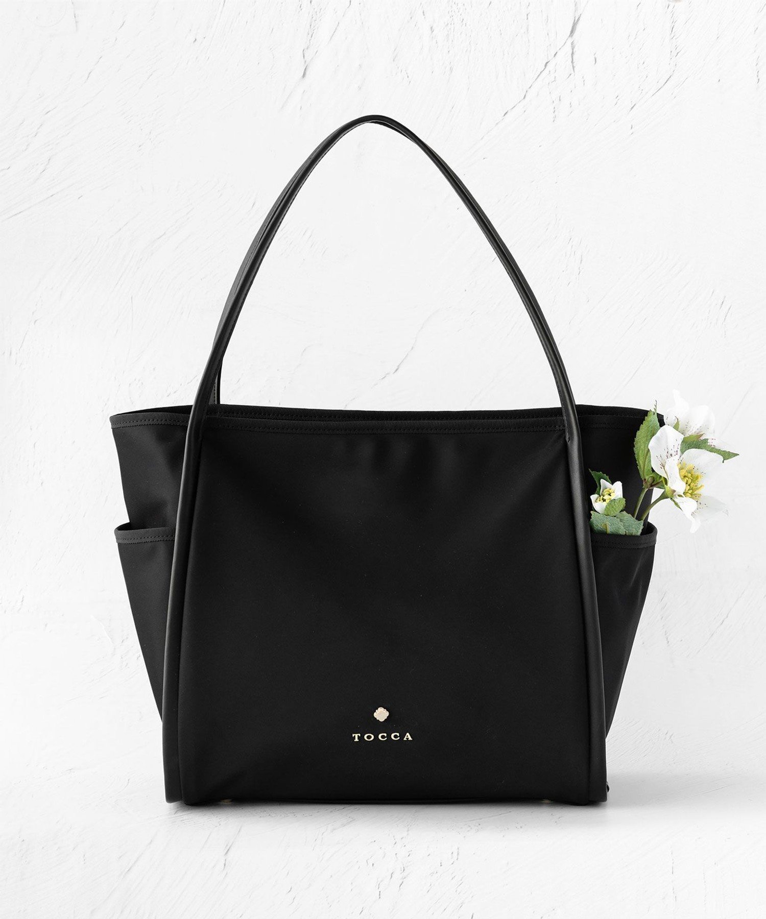 TOCCA TRIM LEATHER NYLONTOTE トートバッグ トッカ バッグ トートバッグ ブラック ベージュ ネイビー【送料無料】のサムネイル