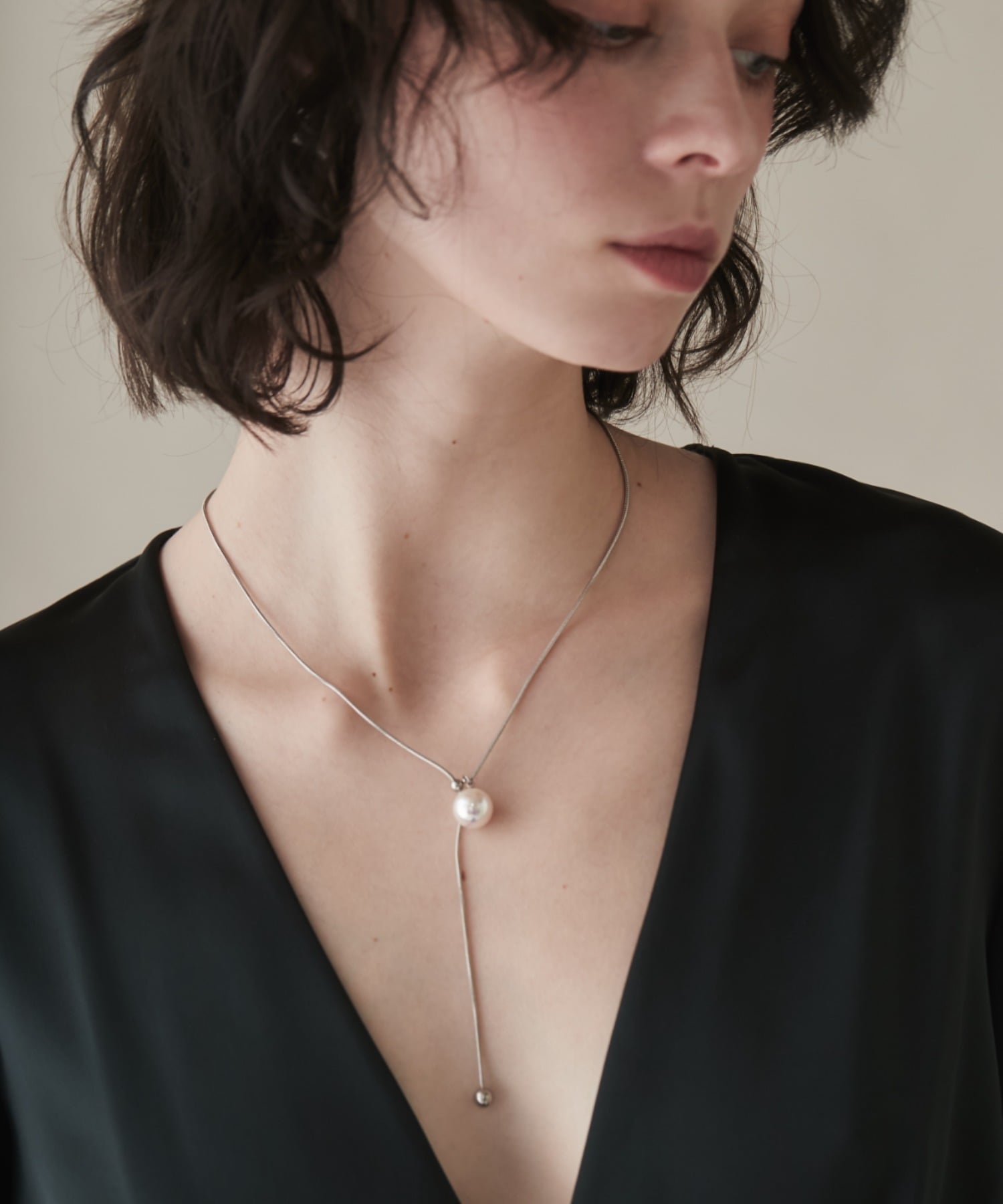 【SALE／27%OFF】ciite' 【 金属アレルギー対応 】 Y字パールチェーンネックレス ...