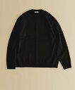 URBAN RESEARCH ATON WOOL WASHI CREWNECK SWEATER アーバンリサーチ トップス ニット ブラック グレー【送料無料】