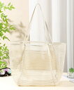Pochi Pouch Pochi Pouch/(W)Pochi Pouch/大容量 メッシュ バッグ トラベル ビーチ トートバッグ チェルカ バッグ トートバッグ ベージュ ブラック