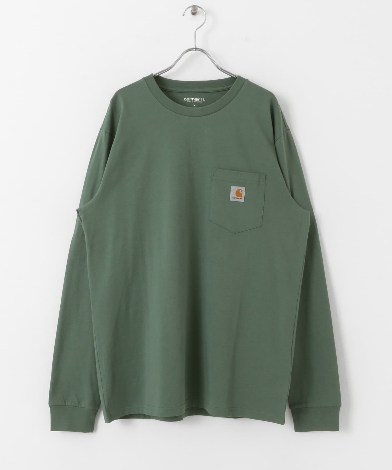【SALE／40%OFF】SENSE OF PLACE 『WEB限定』carhartt LONG-SLEEVE POCKET T-SHIRTS センス オブ プレイス トップス カットソー・Tシャツ ブラック グレー グリーン ホワイト【送料無料】