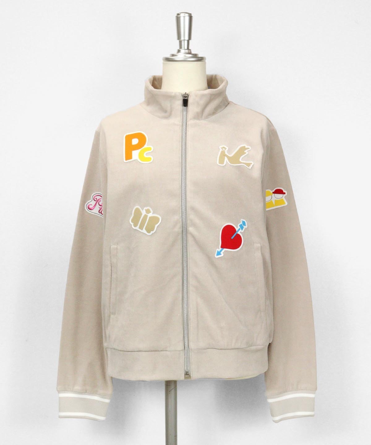 【SALE／40%OFF】Picone Club ベロアジップアップブルゾン ピッコーネクラブ ジャケット・アウター ブルゾン・ジャンパー ベージュ ブラック【送料無料】