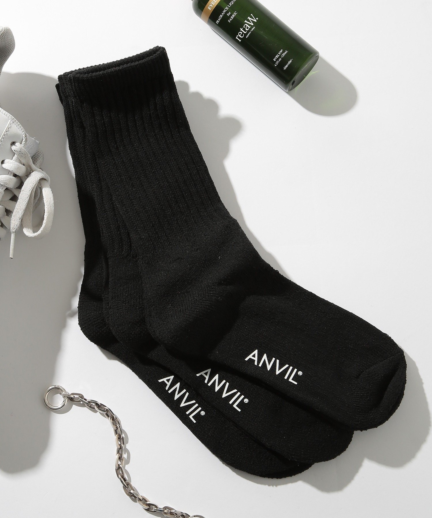 【SALE／10%OFF】ANVIL ANVIL/3パック レディースクルーソックス/3P Quarter Socks/ANS05W セットアップセブン 靴下・レッグウェア 靴下 ホワイト ベージュ ブラック
