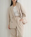 PourVous ドルマンスリーブパンツスーツ プールヴー スーツ・フォーマル スーツパンツ グレー ネイビー ブラック ベージュ【送料無料】