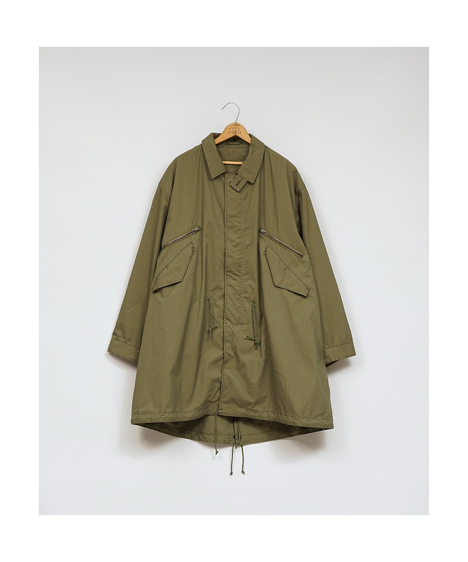 Nigel Cabourn WOMAN / 50sシェルコート - コットンナイロン ピンオックス ナイジェル・ケーボン ジャケット・アウター ミリタリージャケット ホワイト グリーン【送料無料】