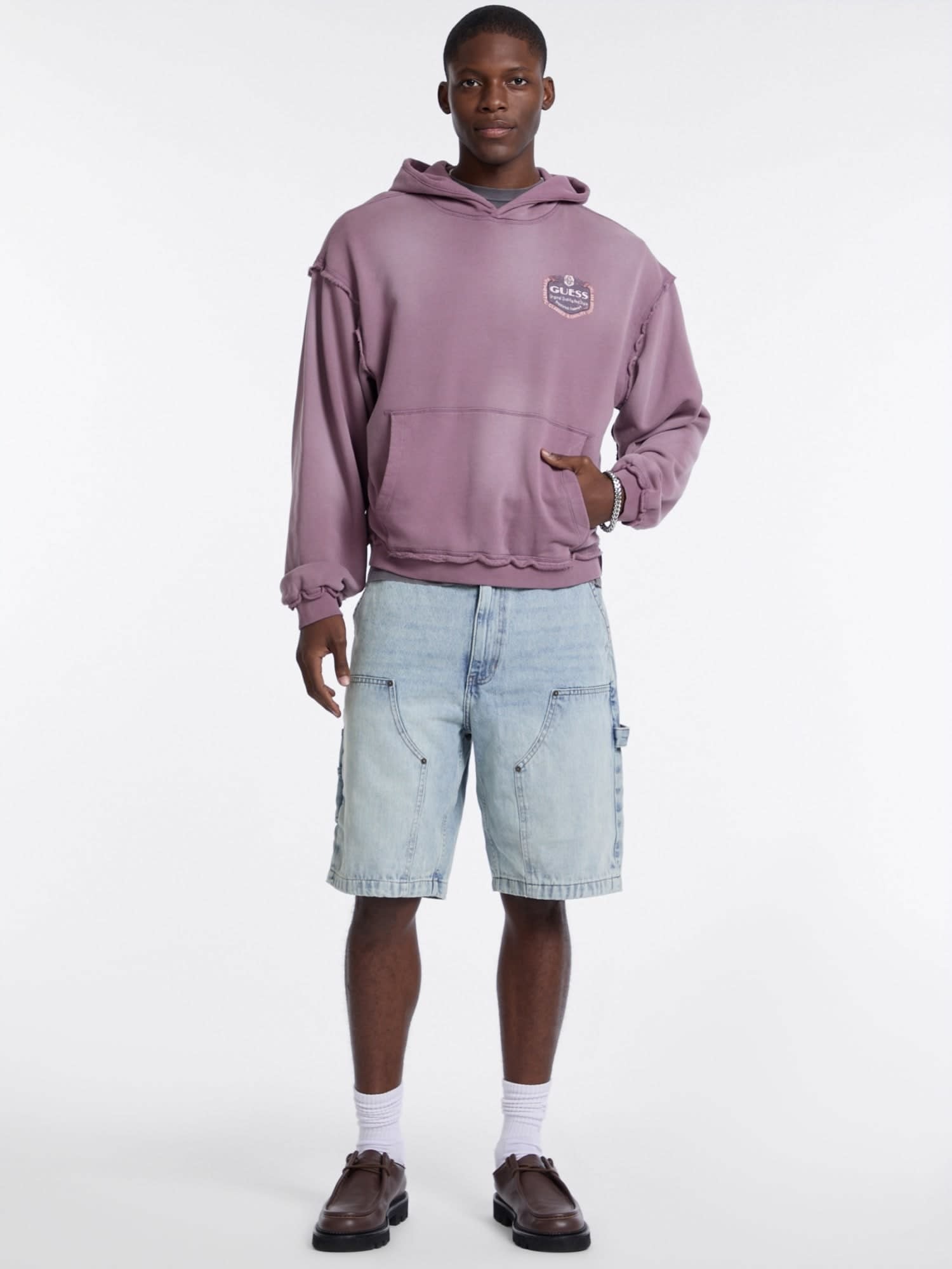 【SALE／50%OFF】GUESS Originals GUESS Originals デニムショートパンツ (M)Carpenter Short ゲス パンツ ジーンズ・デニムパンツ ブルー【送料無料】