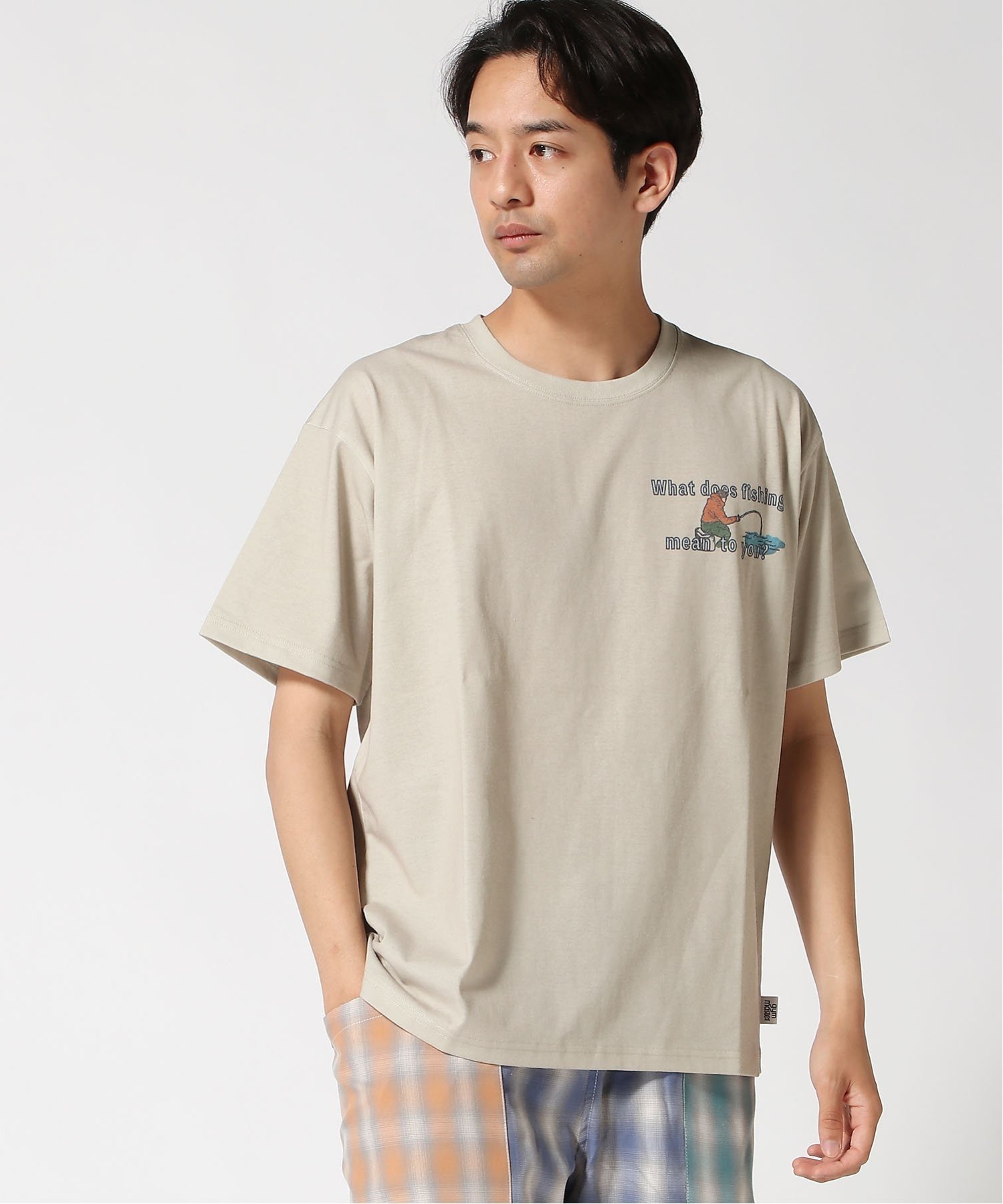 gym master gym master/(U)5.8oz T/Cドライfishing is my life Tee ジムマスター トップス カットソー・Tシャツ グレー ベージュ ホワイト ブルー【送料無料】