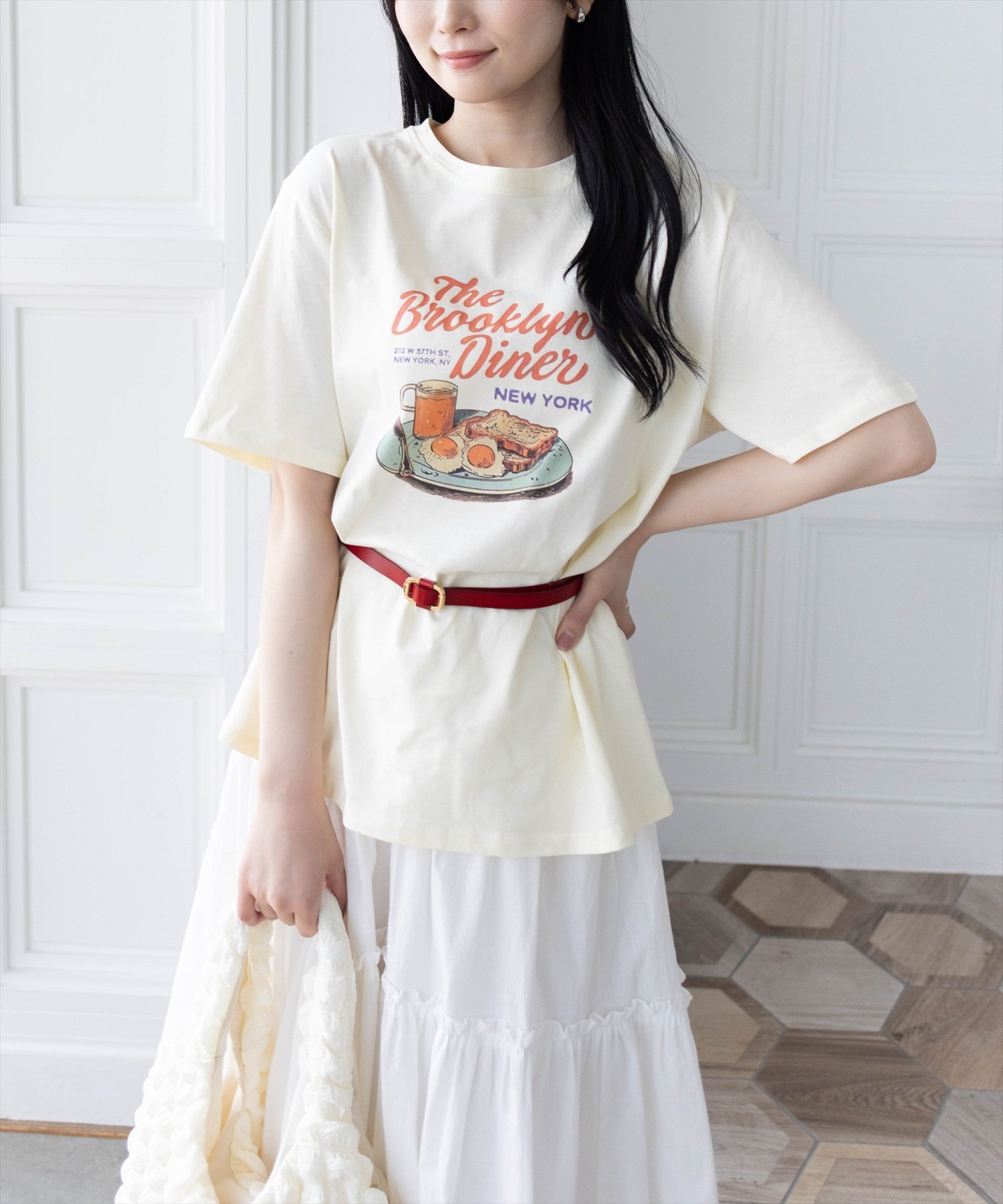 【SALE／34%OFF】clear グラフィックプリントTシャツ クリア トップス カットソー・Tシャツ ブラウンのサムネイル