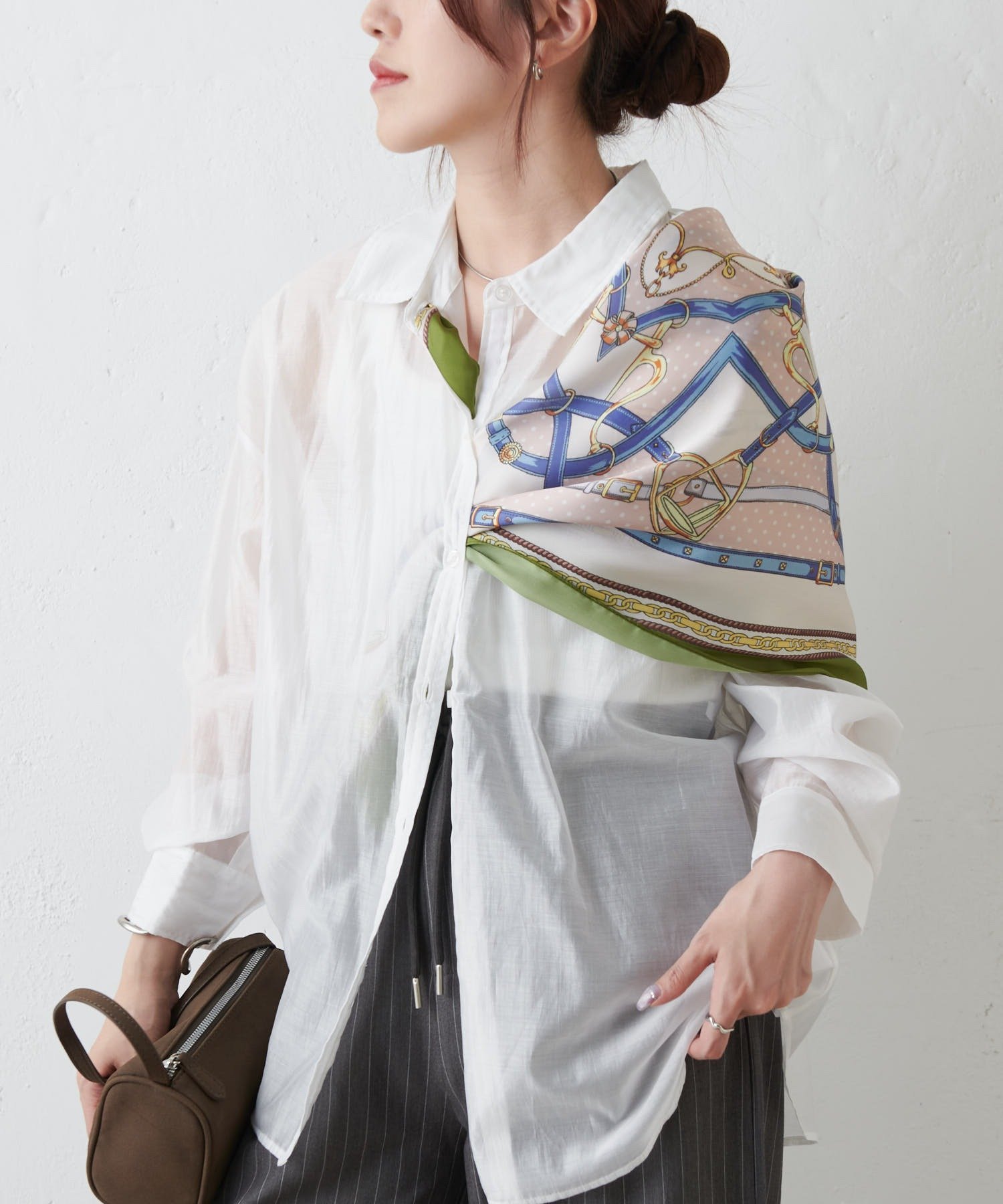 【SALE/50%OFF】COLONY 2139 スカーフベルト柄 70×70 コロニー トゥーワンスリーナイン アクセサリー・腕時計 その他のアクセサリー・腕...