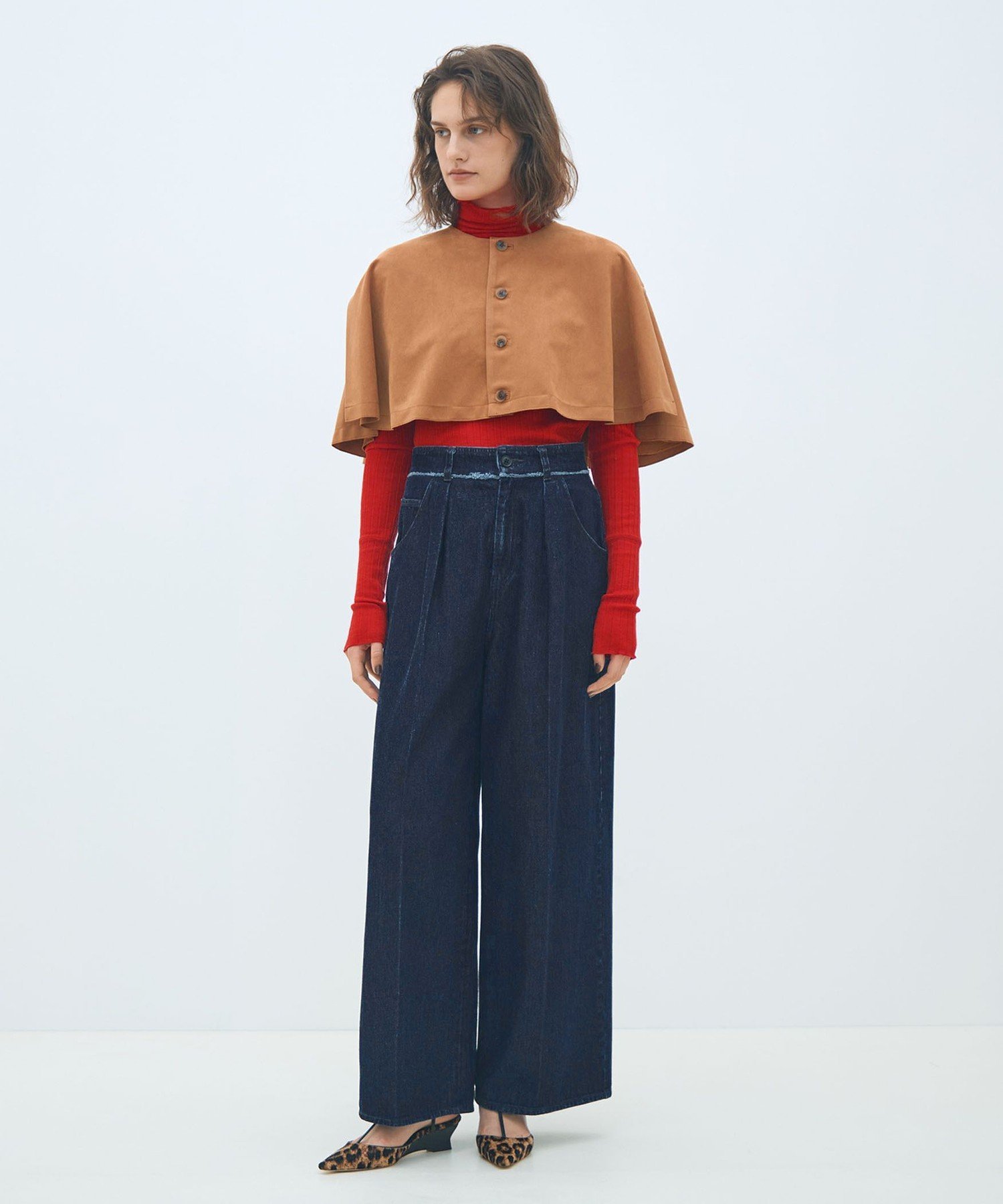 【SALE／40%OFF】MACPHEE フェイクスエード ショートケープ トゥモローランド トップス その他のトップス ブラウン【送料無料】