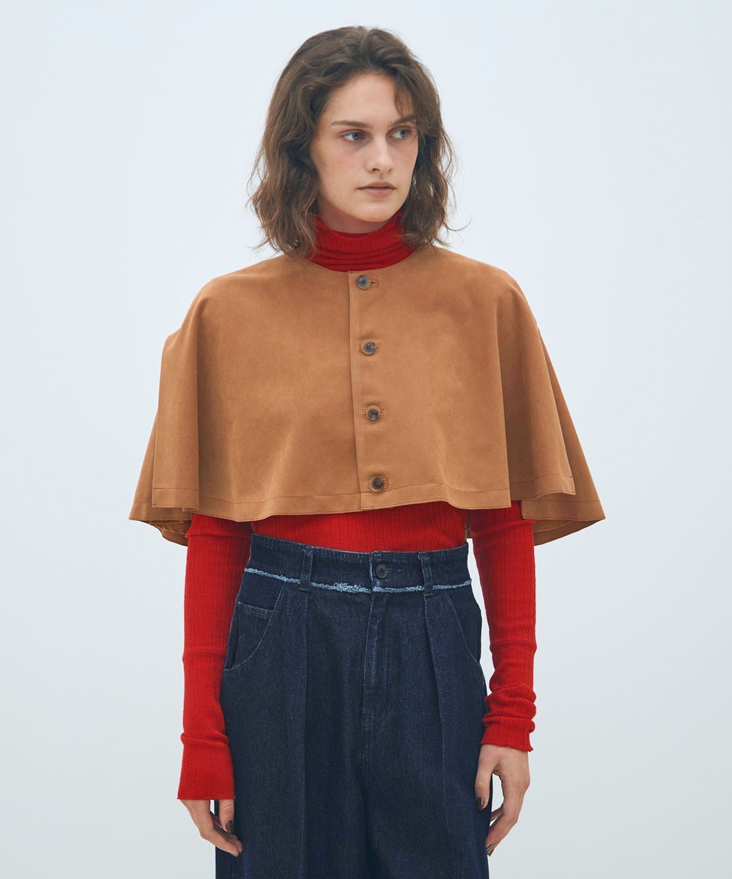 【SALE／40%OFF】MACPHEE フェイクスエード ショートケープ トゥモローランド トップス その他のトップス ブラウン【送料無料】