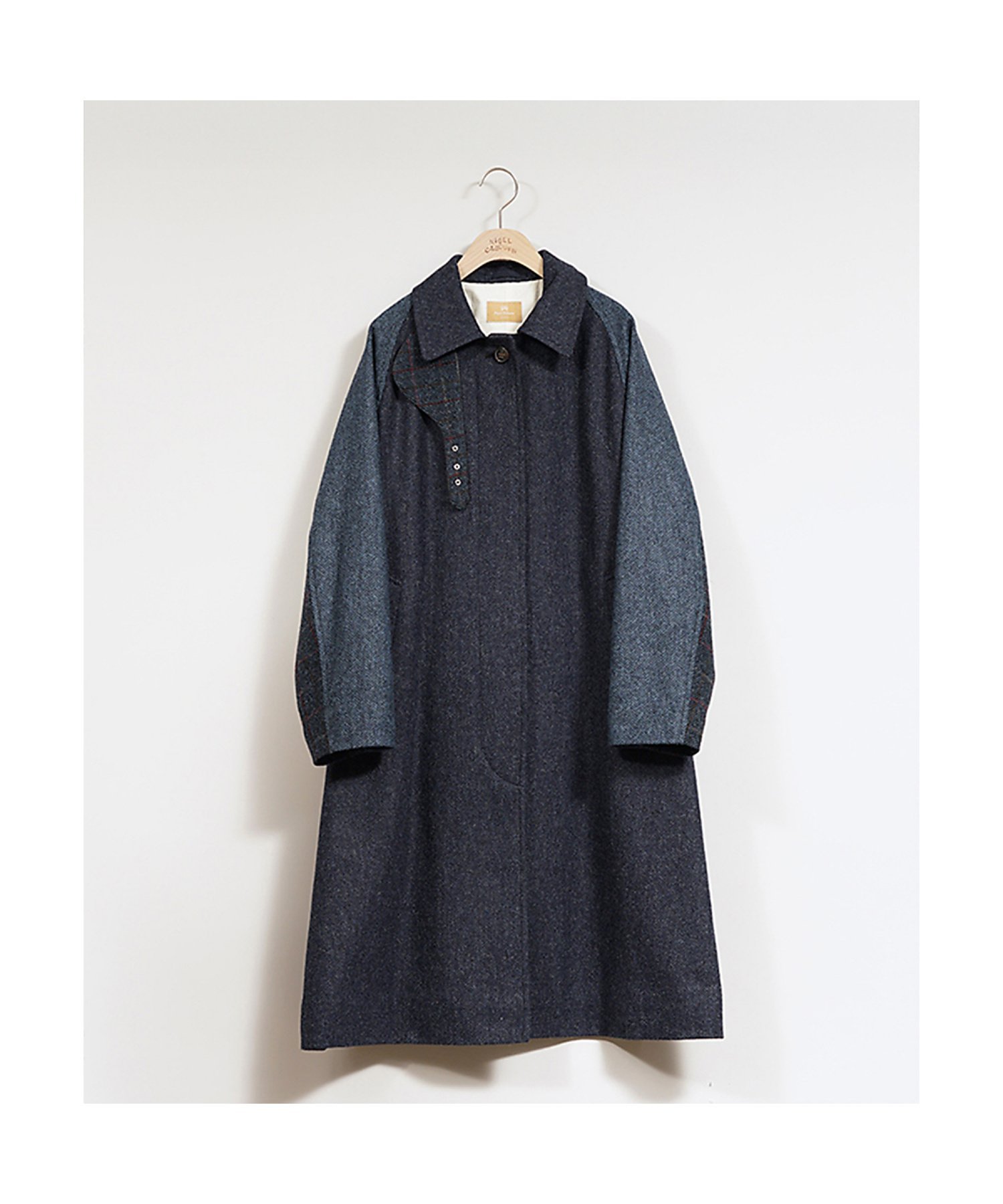 Nigel Cabourn 【公式】WOMAN / マックコート ブリティッシュツイード / MAC COA ナイジェル・ケーボン ジャケット・アウター ステンカラーコート グレー ブルー【送料無料】