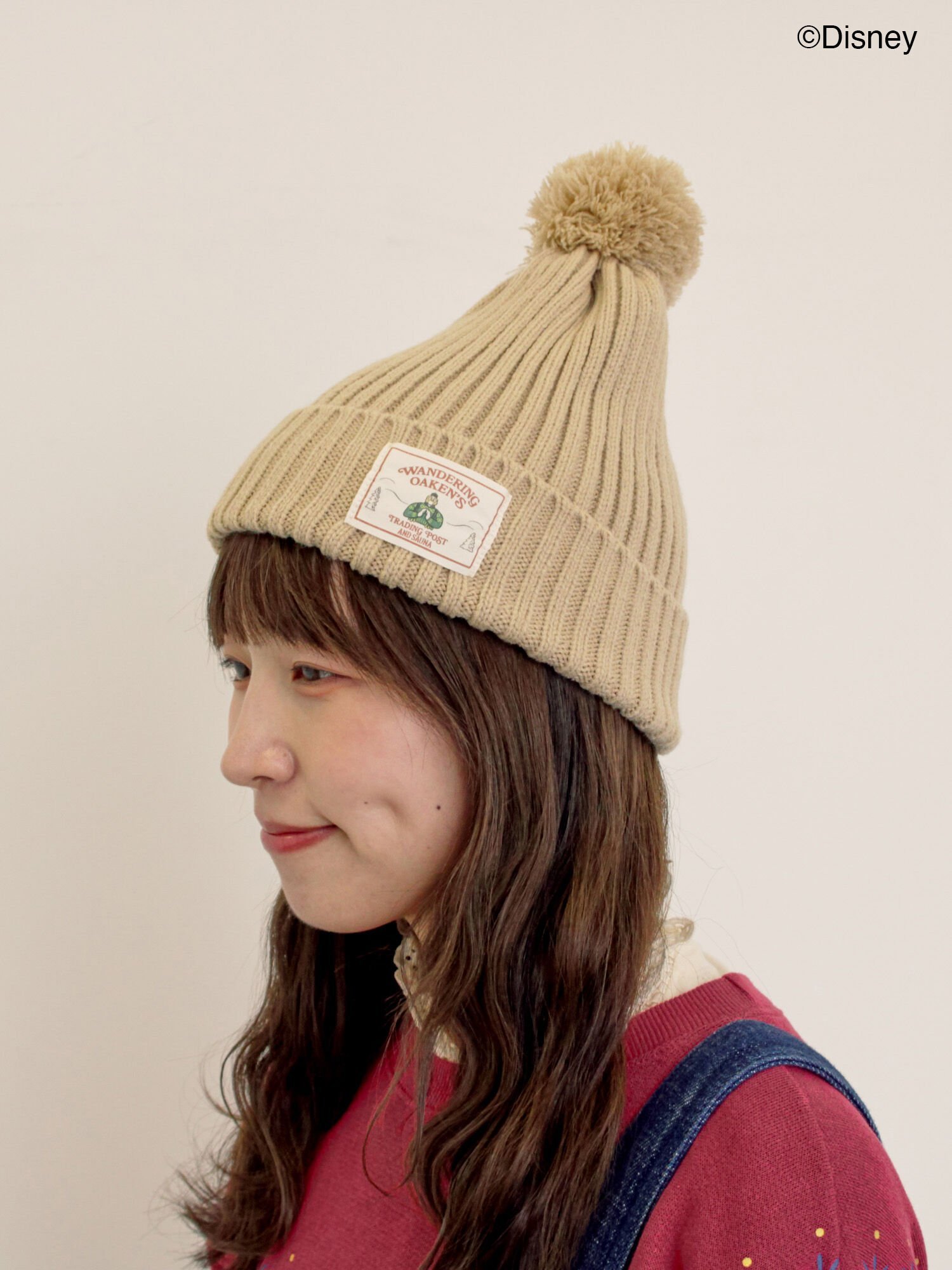 【SALE／30%OFF】Samansa Mos2 【Disney】アナと雪の女王/タグ付きニット帽 サマンサモスモス 帽子 ハット グリーン ベージュ