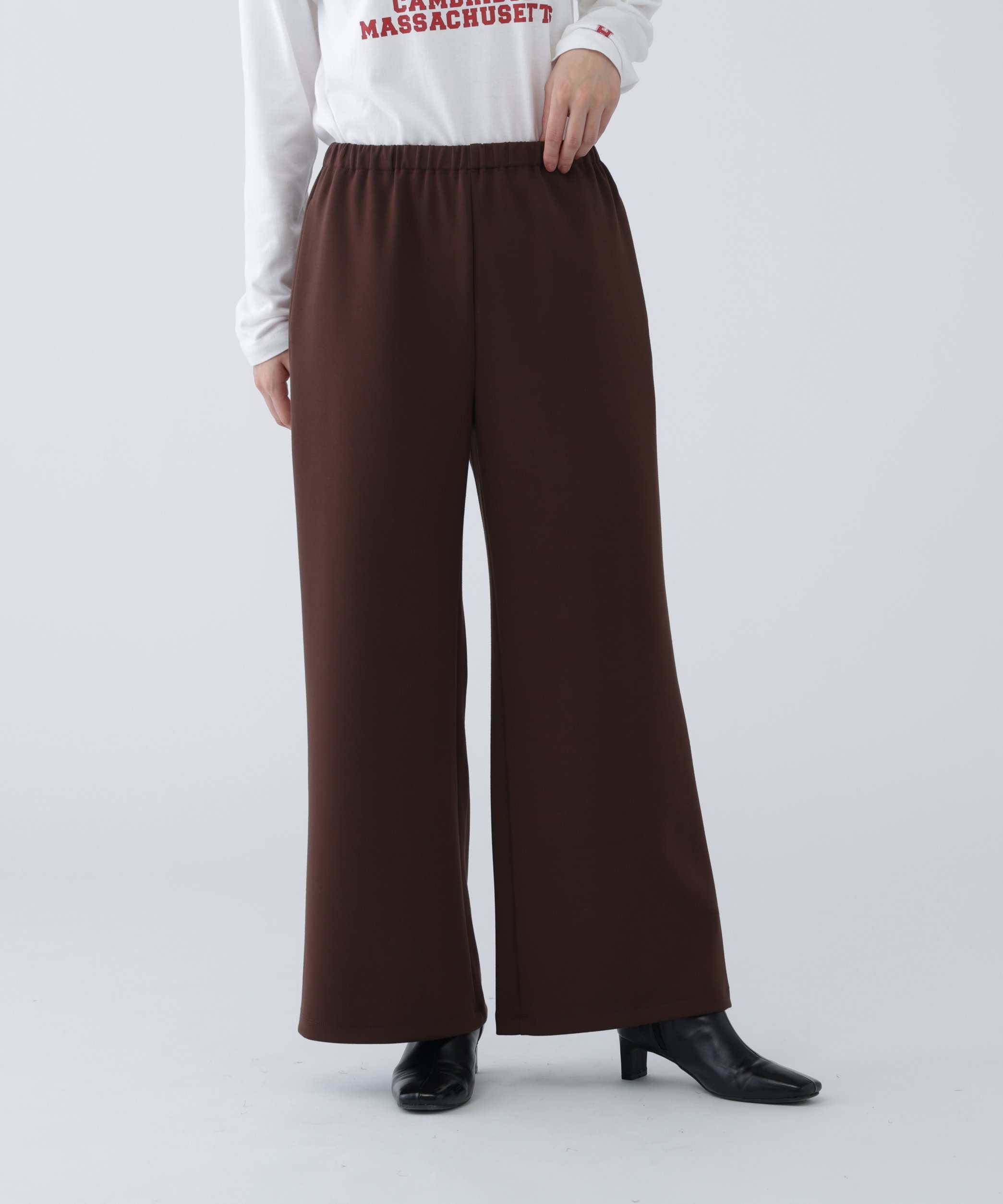 【SALE／50%OFF】N. Natural Beauty Basic ＜NAVYNAVY＞楽ちんキレイ見えダンボールセットアップ エヌ ナチュラルビューティーベーシック* パンツ その他のパンツ ホワイト ネイビー【送料無料】