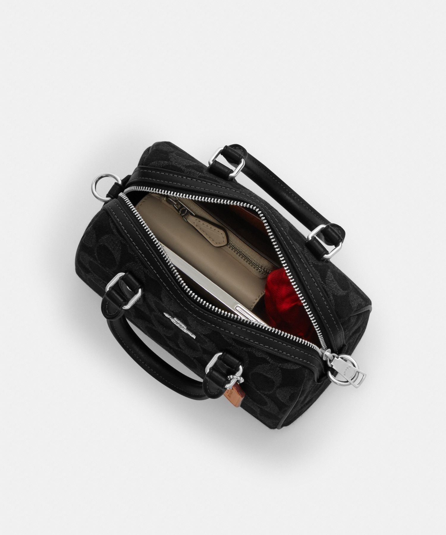 【SALE／60%OFF】COACH OUTLET 【公式】ミニ ローアン クロスボディ バッグ・シグネチャー デニム コーチ　アウトレット バッグ ショルダーバッグ ブラック【送料無料】