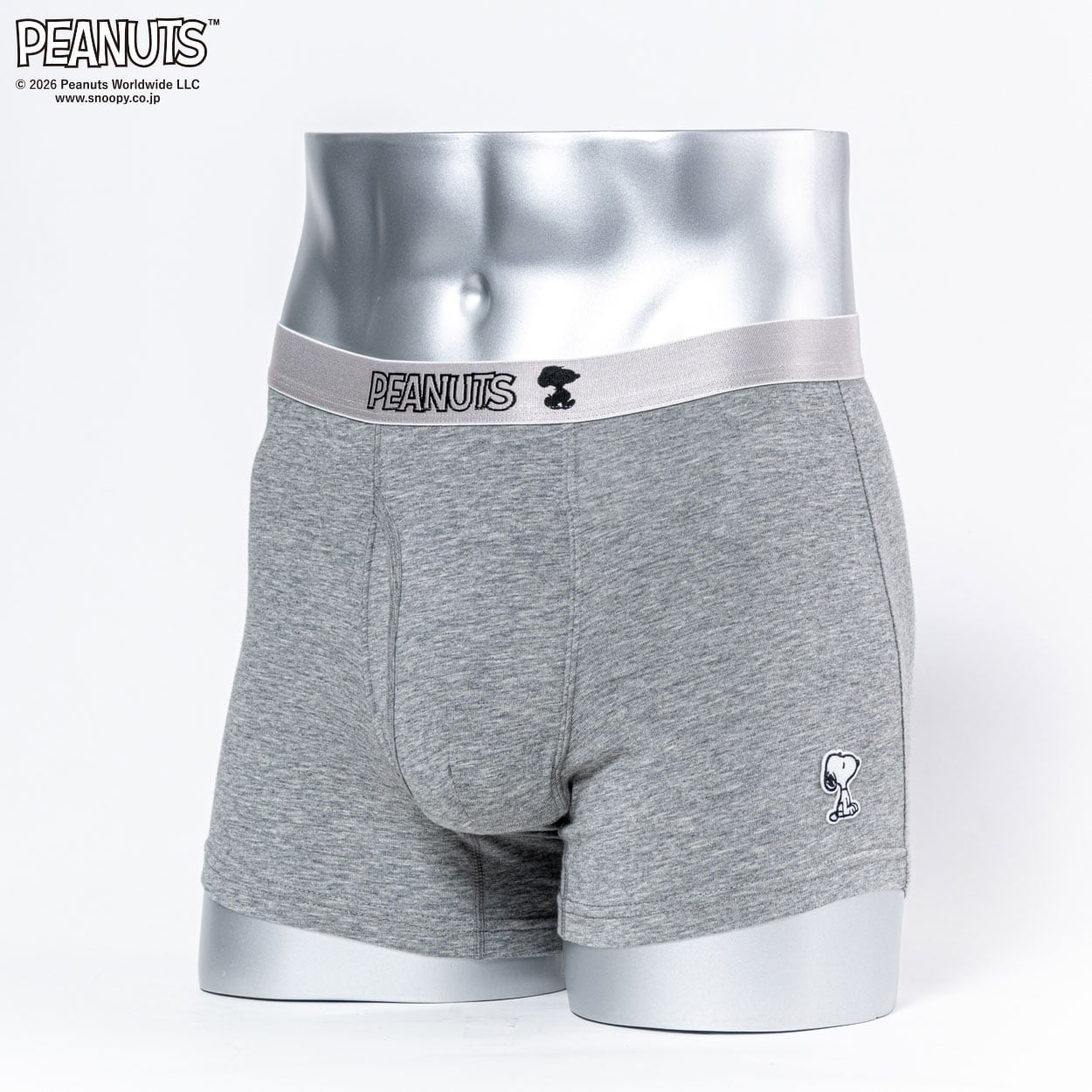 PEANUTS PEANUTS/(M)ピーナッツボクサー/26S/無地ワンポイント レナウンインクス インナー・ルームウェア ボクサーパンツ・トランクス グレー ネイビー レッド