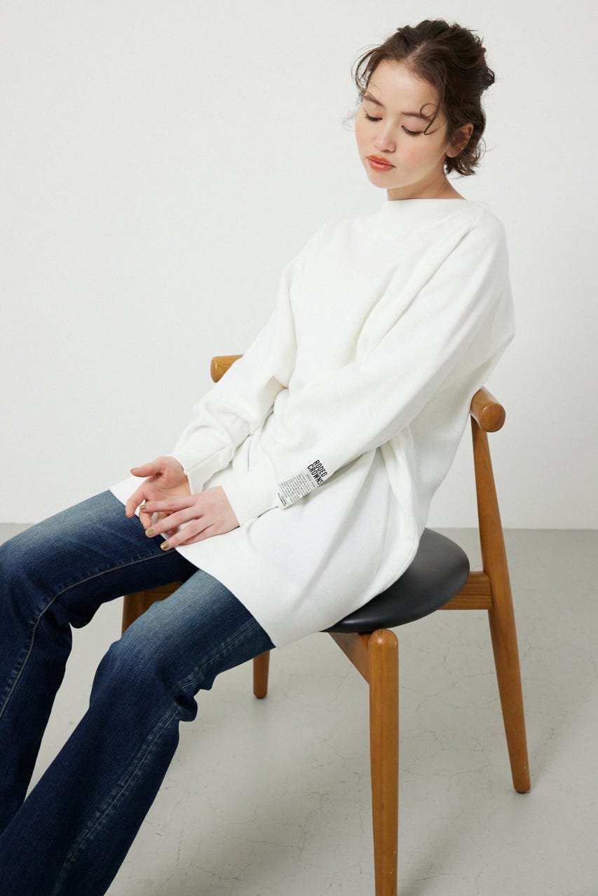 【SALE／20%OFF】RODEO CROWNS WIDE BOWL スウェットライクオフショルニットワンピース ロデオクラウンズワイドボウル ワンピース・ドレス ワンピース ホワイト ブラック グレー【送料無料】