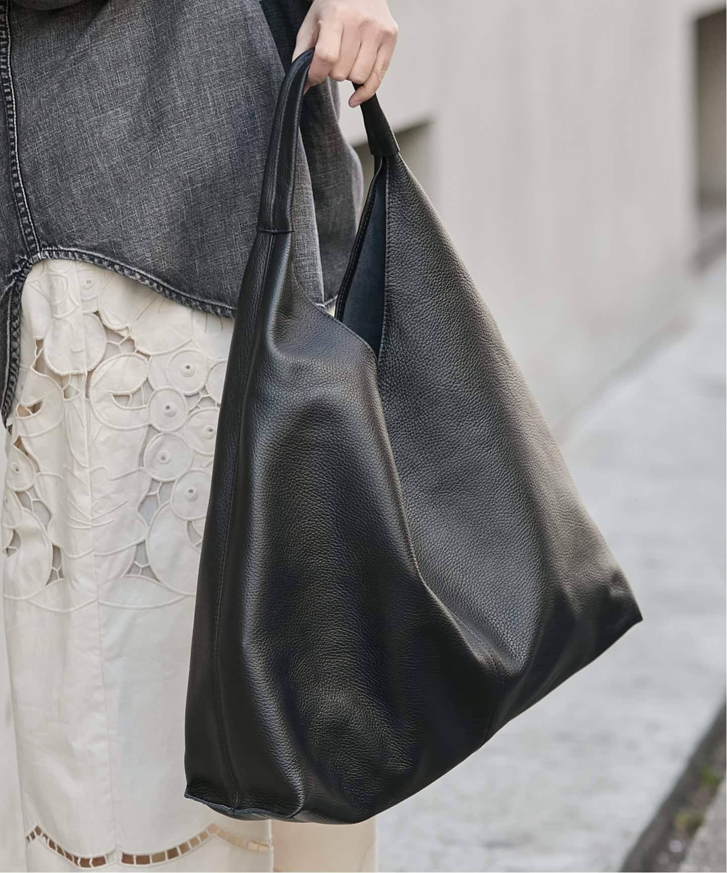 JOURNAL STANDARD 【AULENTTI/オウレンティ】ショルダーBAG ジャーナル スタンダード バッグ トートバッグ ブラック【送料無料】