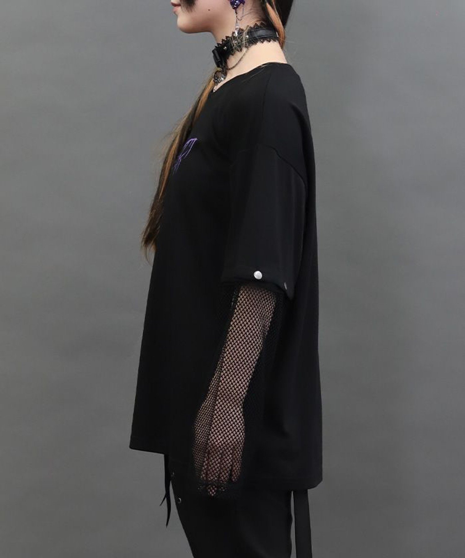 【SALE／20%OFF】axes femme POETIQUE 2way袖メッシュプルオーバー アクシーズファム トップス カットソー・Tシャツ ピンク【送料無料】